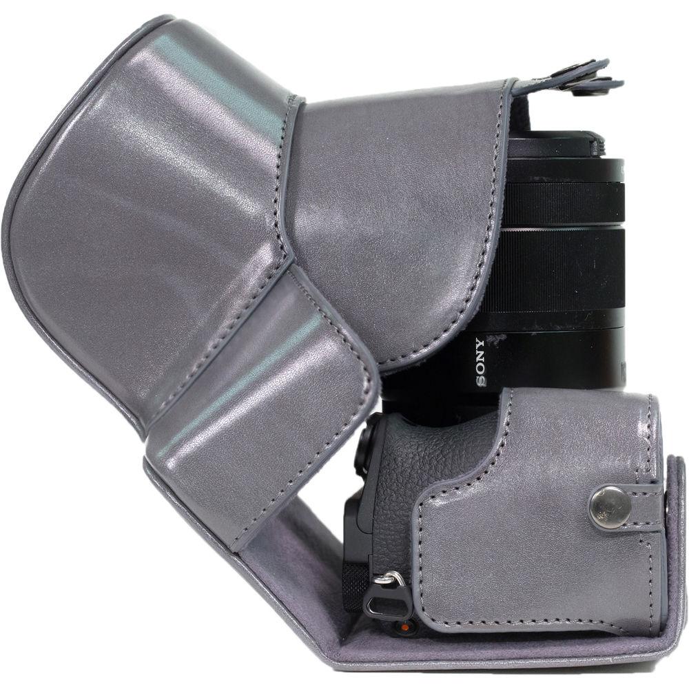 MegaGear Ever Ready PU Leather Case & Strap for Sony a6500 with 16-70mm Lens