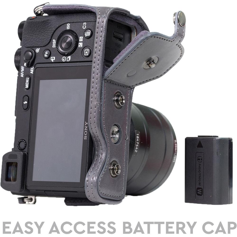 MegaGear Ever Ready PU Leather Case & Strap for Sony a6500 with 16-70mm Lens