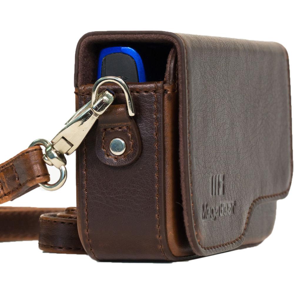 MegaGear Leather Case with Strap for Select Canon PowerShot Cameras