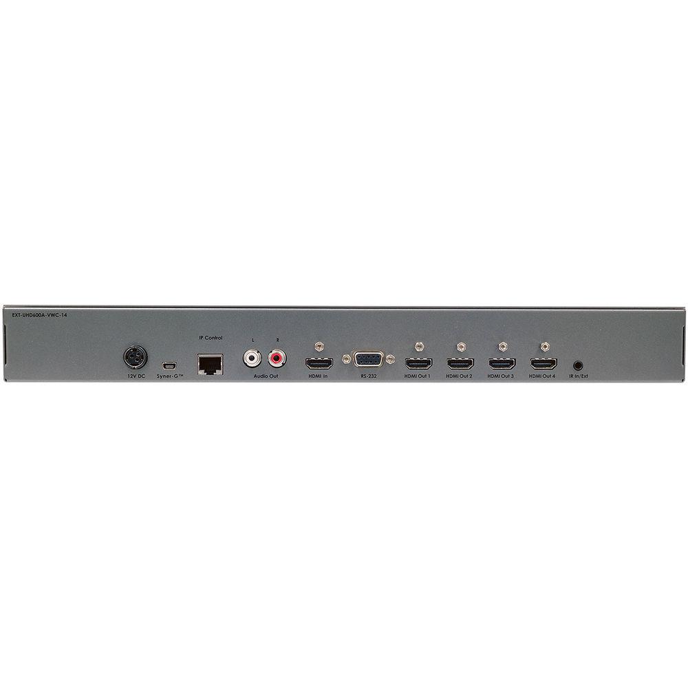 Gefen UHD 4K 600 MHz 1x4 Video Wall Controller with Audio De-Embedder