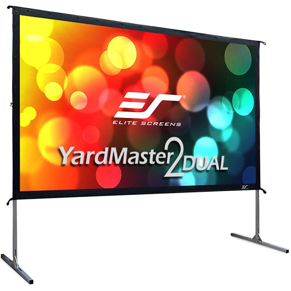 Elite Screens 135" Portable Outdoor Indoor Movie Theater Front and Rear Projector Screen