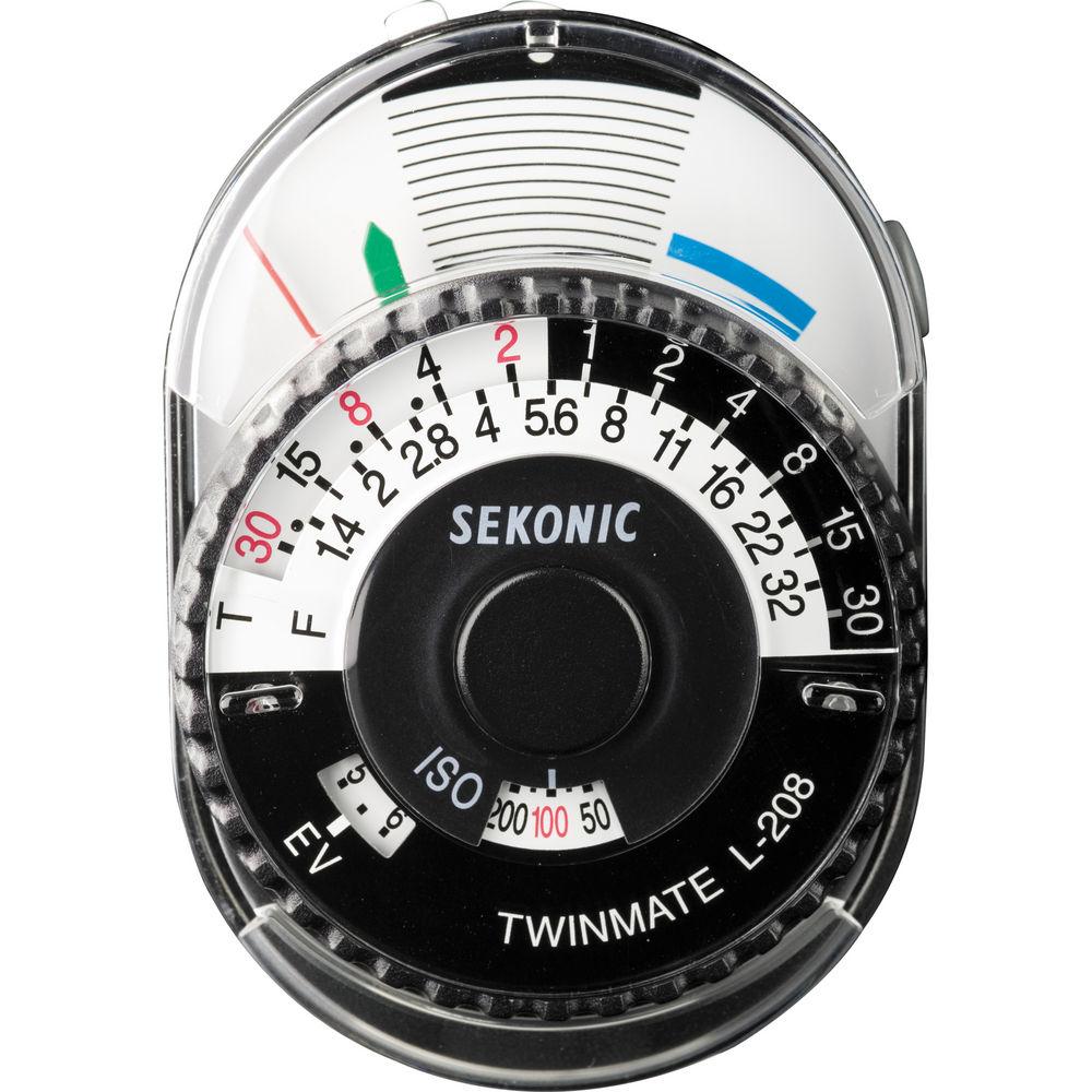 Sekonic L-208 Twin Mate - Analog Incident and Reflected Light Meter, Sekonic, L-208, Twin, Mate, Analog, Incident, Reflected, Light, Meter