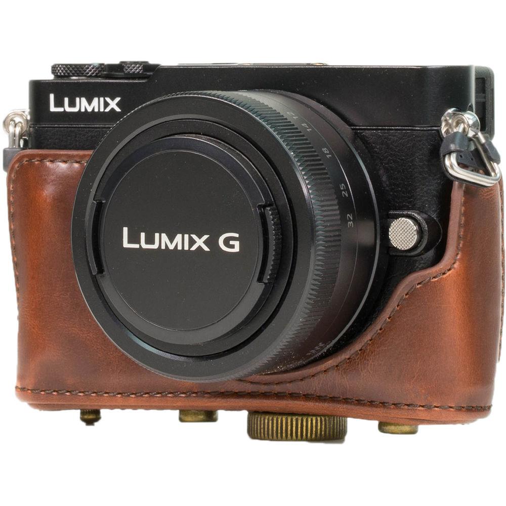 MegaGear Ever Ready PU Leather Case and Strap for Panasonic LUMIX DMC-GM1 with 12-32mm Lens