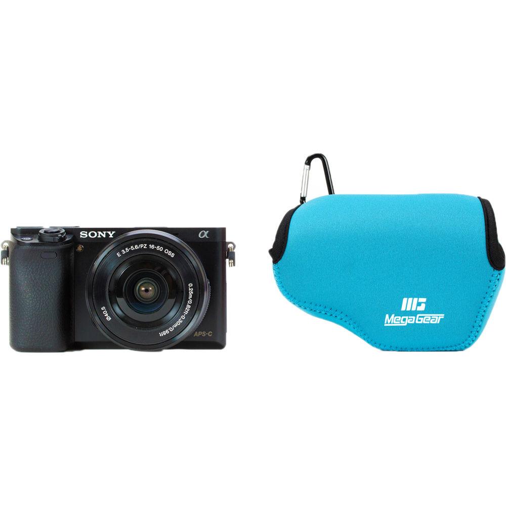 MegaGear Ultra-Light Neoprene Case for Sony Alpha NEX-5R, NEX-5N, or NEX-5 with 16-50mm