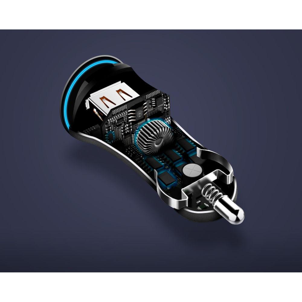 HyperGear Rapid 2.4A USB Car Charger with Hybrid Micro-USB to USB Type-C Cable