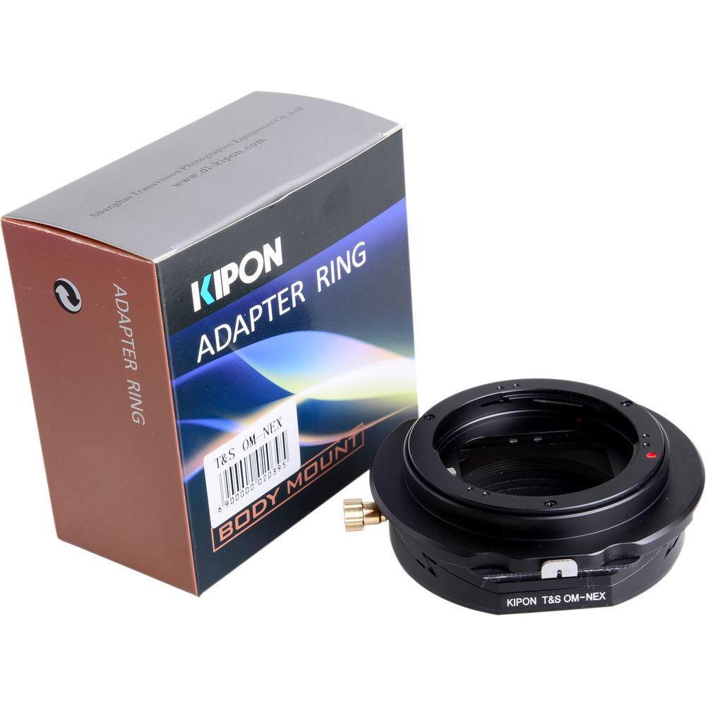 KIPON Lens Mount Adapter for Olympus OM Lens to Sony E-Mount Camera With Tilt-Shift Functionality