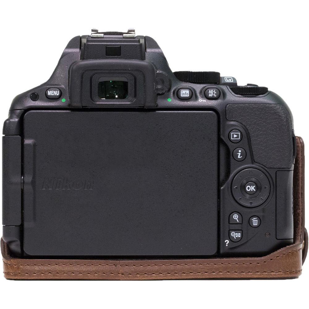 MegaGear Ever Ready PU Leather Half Case and Strap for Nikon D5600, D5500