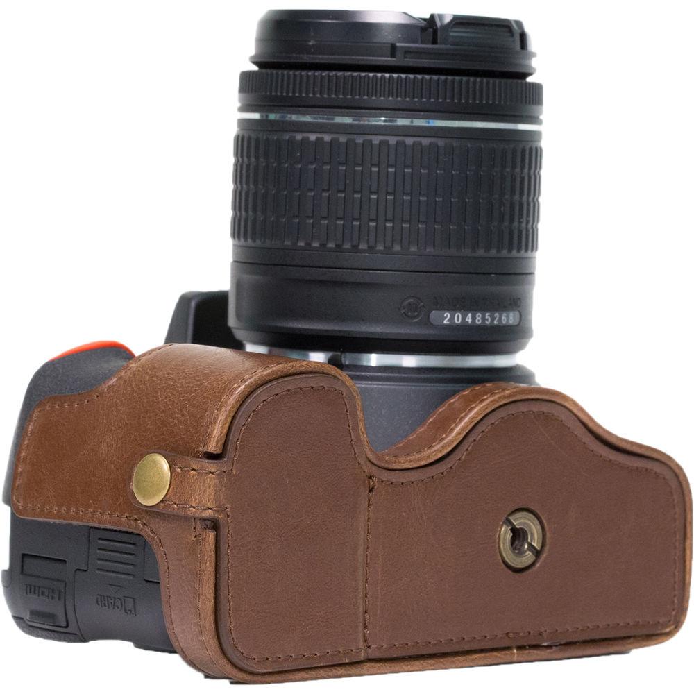 MegaGear Ever Ready PU Leather Half Case and Strap for Nikon D5600, D5500