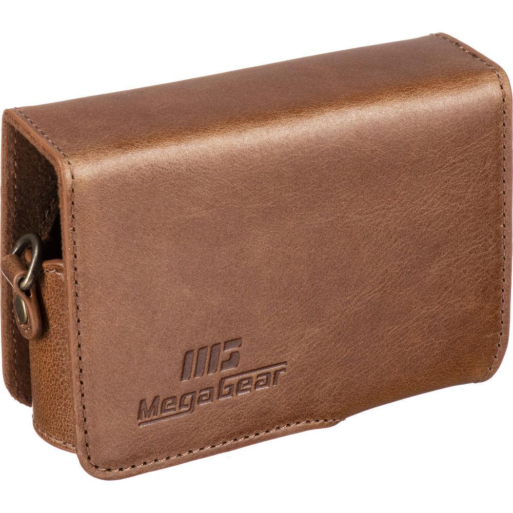 MegaGear Ever Ready Genuine Leather Camera Case and Strap for Panasonic Lumix DC-ZS200