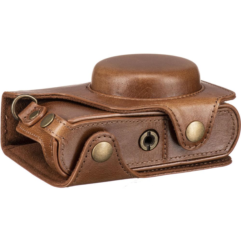 MegaGear Ever Ready Genuine Leather Camera Case and Strap for Panasonic Lumix DC-ZS200