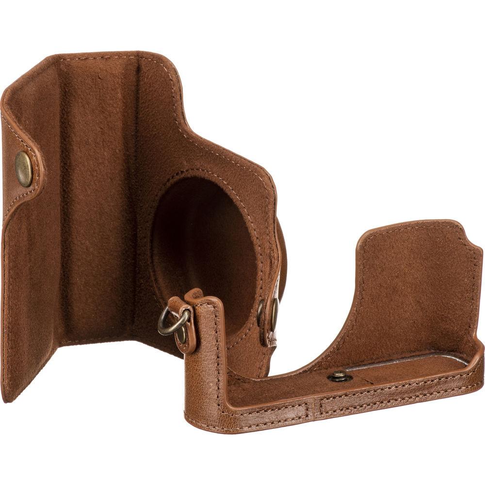 MegaGear Ever Ready Genuine Leather Camera Case and Strap for Panasonic Lumix DC-ZS200