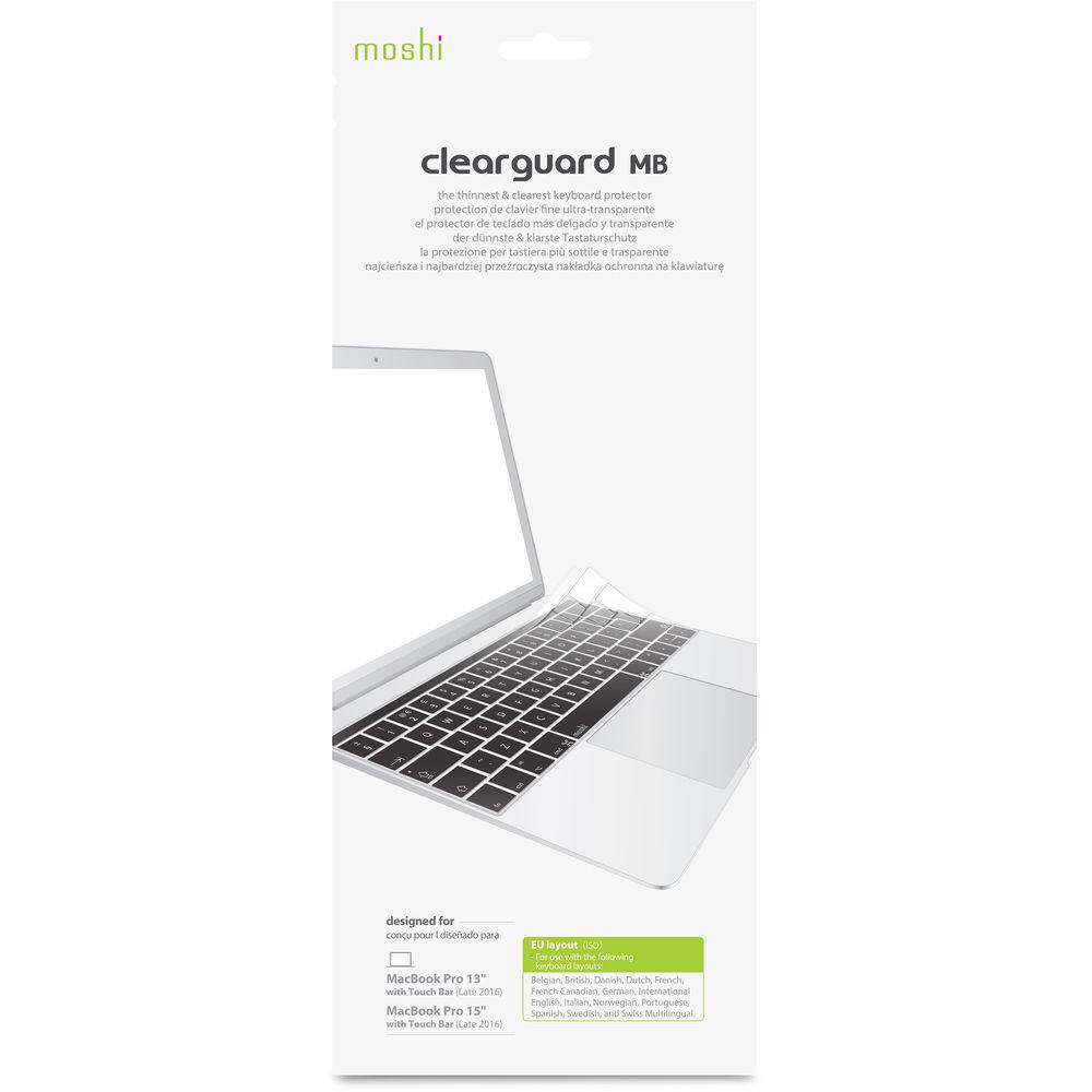 Moshi ClearGuard Keyboard Protector for MacBook Pro 13 15" with Touch Bar
