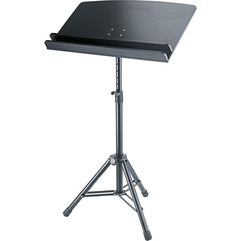 K&M Orchestra Conductor Stand Desktop with Added Shelf