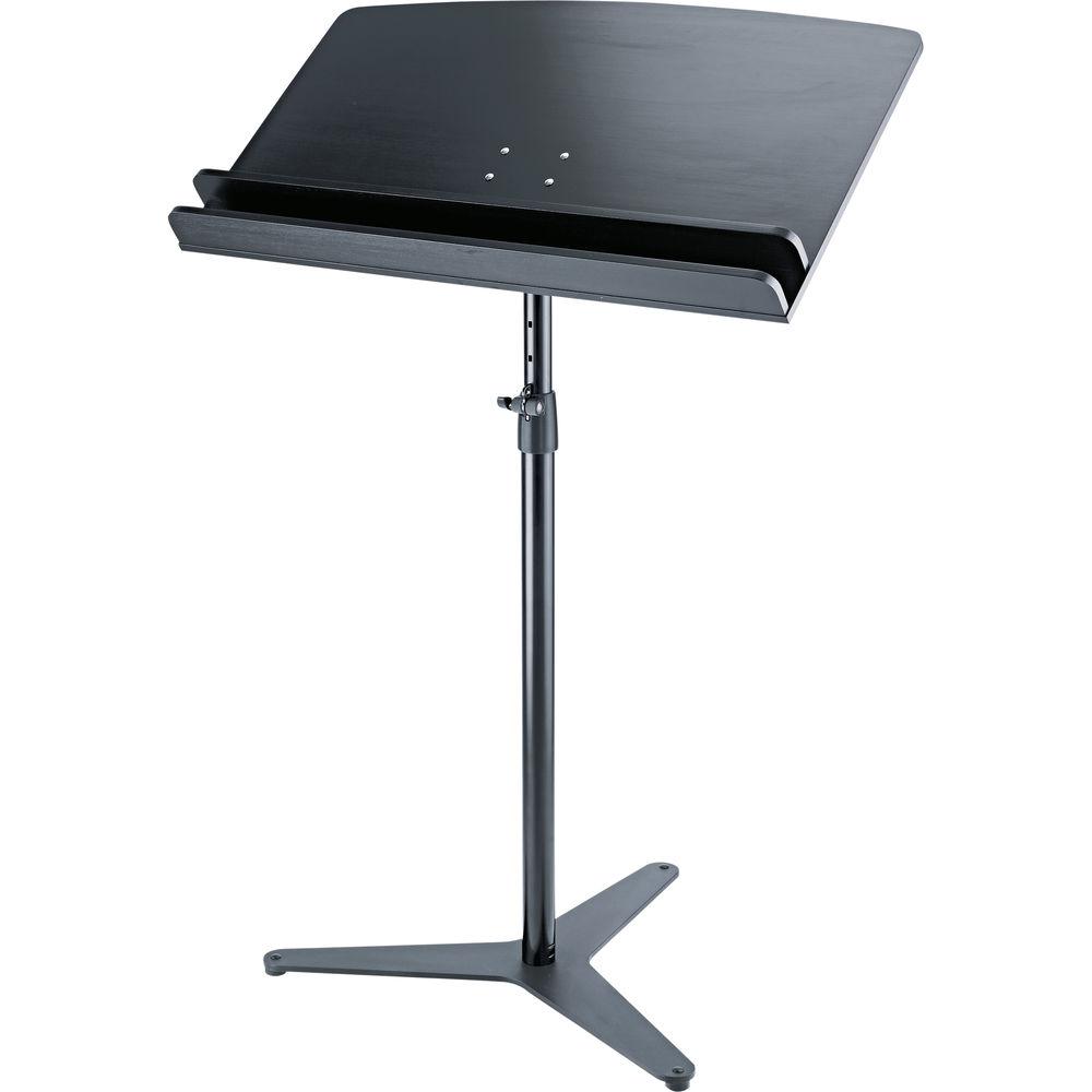 K&M Orchestra Conductor Stand Desktop with Added Shelf