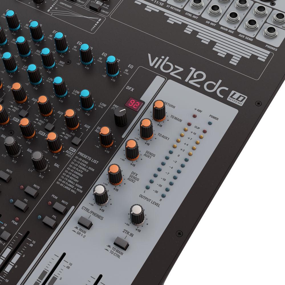 LD Systems 12-Channel Mixing Console with DFX and Compressor