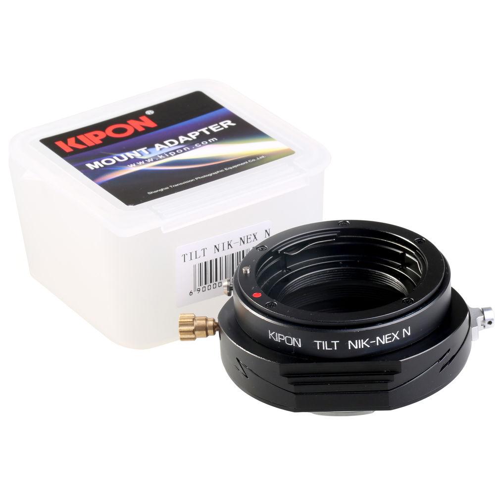 KIPON Lens Mount Adapter for Nikon Lens to Sony E-Mount Camera With Tilt Functionality