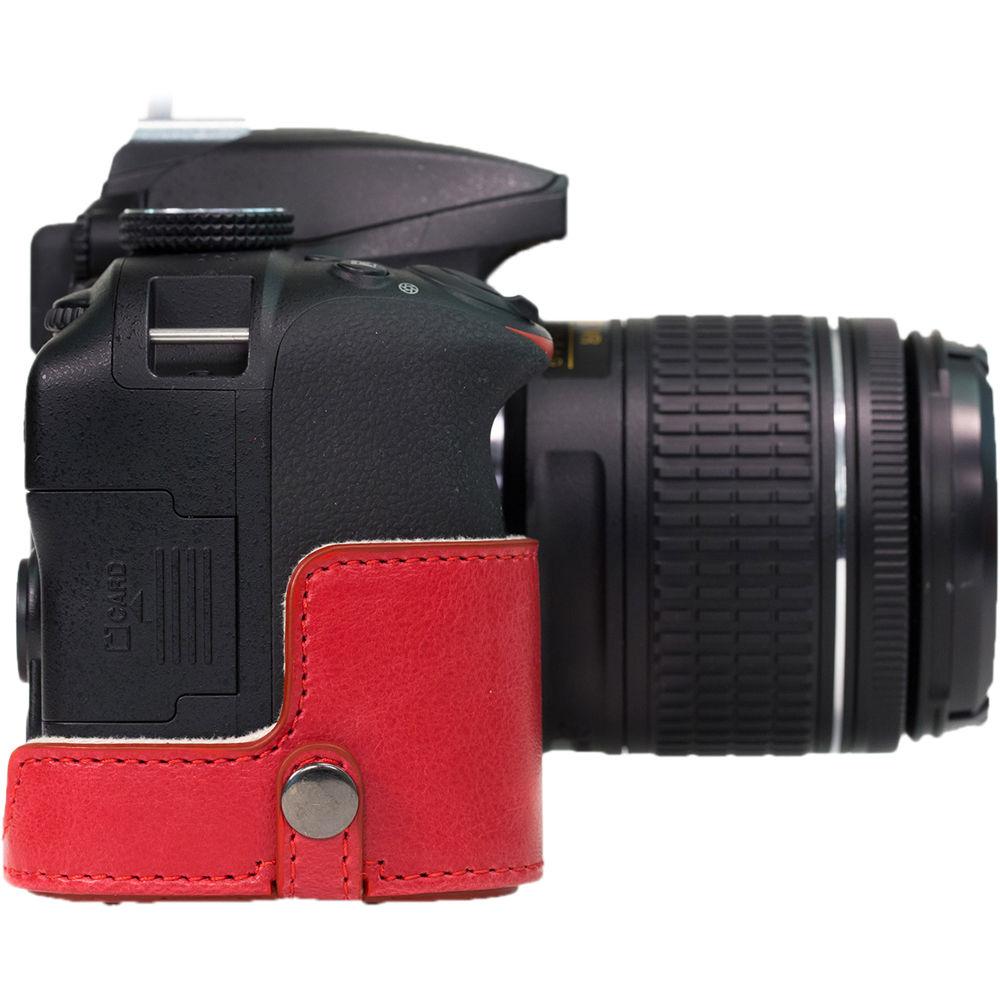 MegaGear Ever Ready PU Leather Case and Strap for Nikon D3400 with 18-55mm Lens