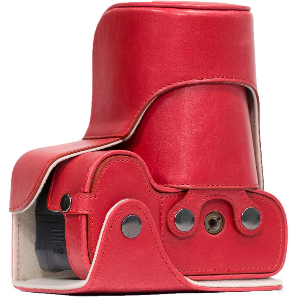 MegaGear Ever Ready PU Leather Case and Strap for Nikon D3400 with 18-55mm Lens