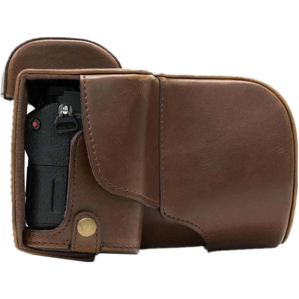 MegaGear Ever Ready PU Leather Case & Strap for a7S II, a7R II, a7 II with 28-70mm