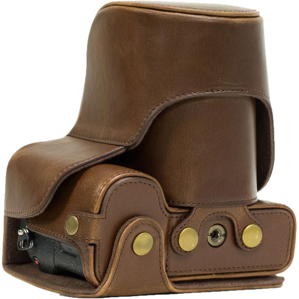 MegaGear Ever Ready PU Leather Case & Strap for a7S II, a7R II, a7 II with 28-70mm