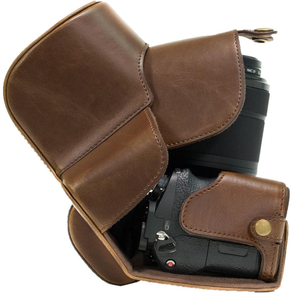 MegaGear Ever Ready PU Leather Case & Strap for a7S II, a7R II, a7 II with 28-70mm