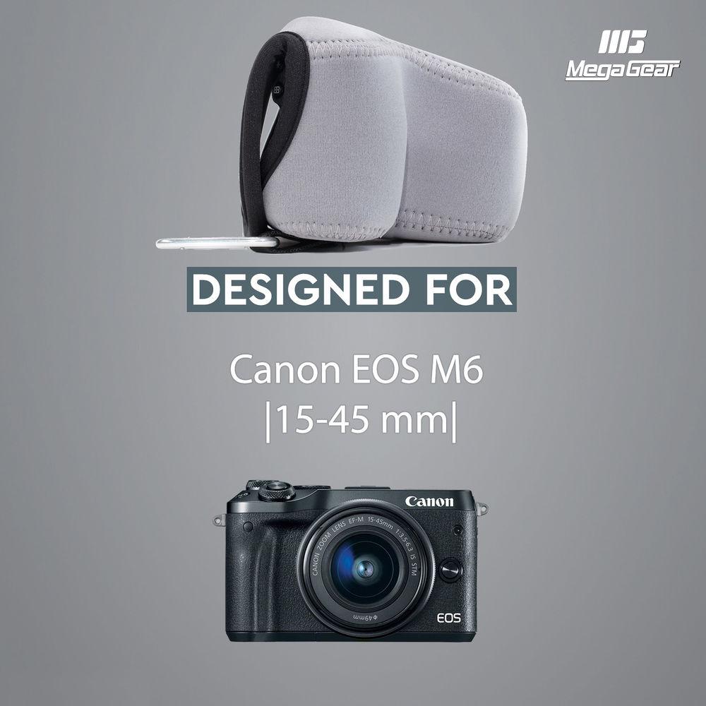 MegaGear Ultra-Light Neoprene Case for Canon EOS M6 with 15-45mm