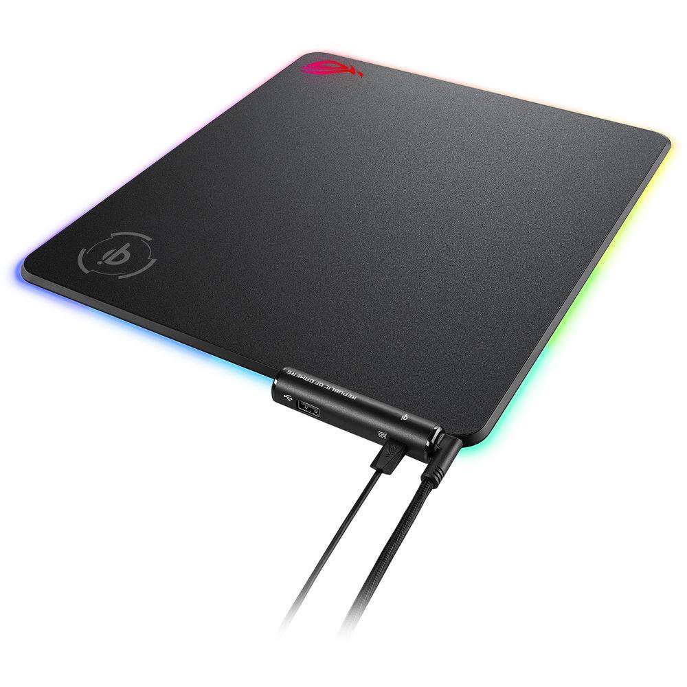 ASUS ROG Balteus Qi Wireless Charging RGB Hard Gaming Mouse Pad