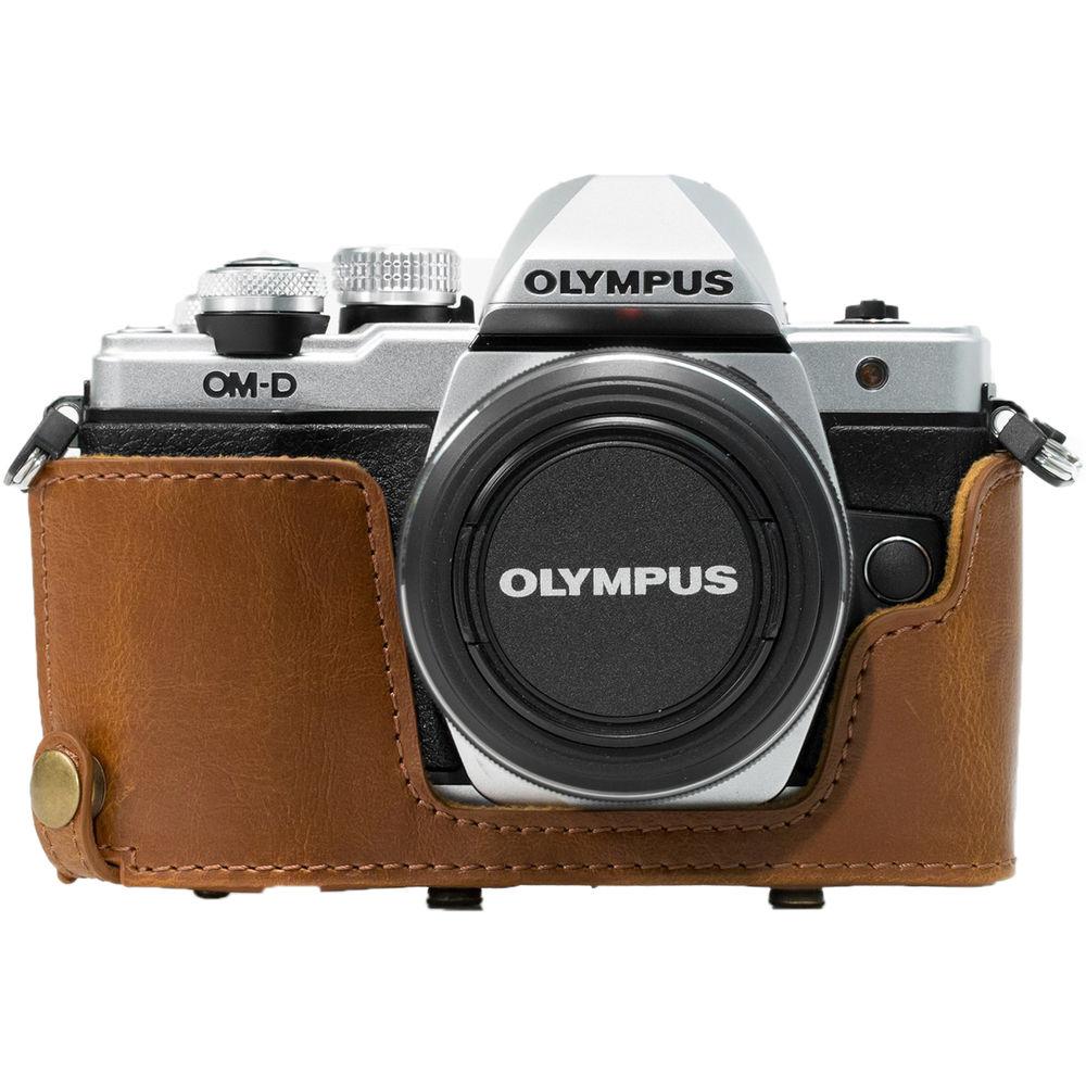MegaGear Ever Ready PU Leather Case and Strap for Olympus OM-D E-M10 Mark II with 14-42mm Lens