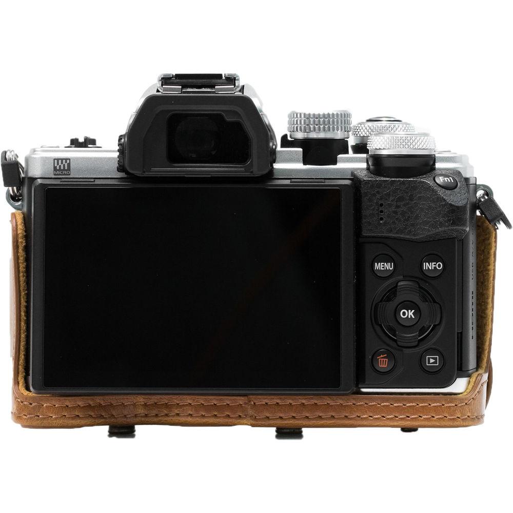 MegaGear Ever Ready PU Leather Case and Strap for Olympus OM-D E-M10 Mark II with 14-42mm Lens