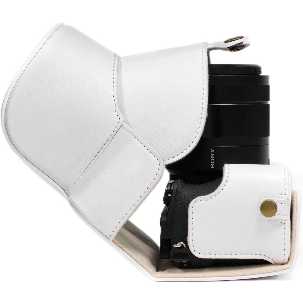 MegaGear Ever Ready PU Leather Case & Strap for Sony a6500 with 16-70mm Lens