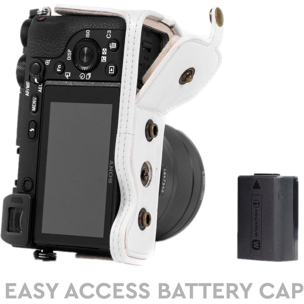 MegaGear Ever Ready PU Leather Case & Strap for Sony a6500 with 16-70mm Lens