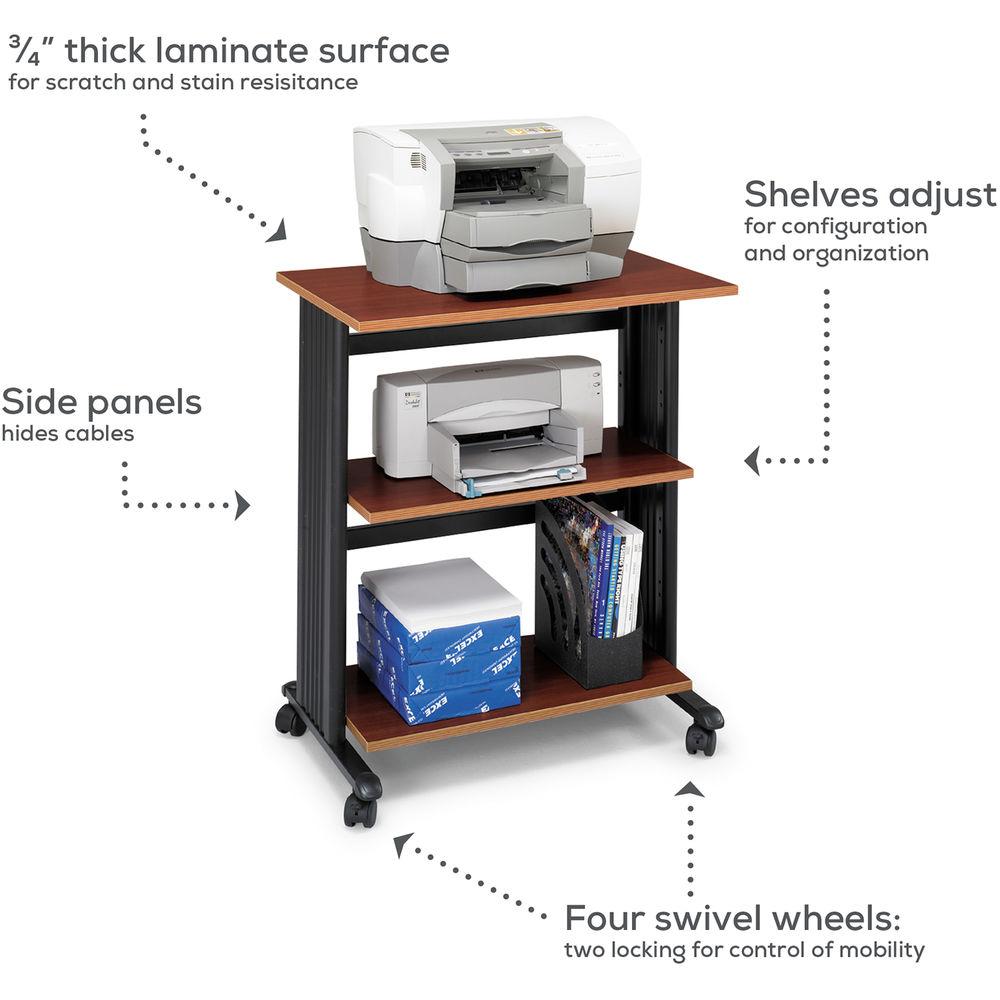 Safco Muv Three-Level Adjustable Printer Stand, Safco, Muv, Three-Level, Adjustable, Printer, Stand