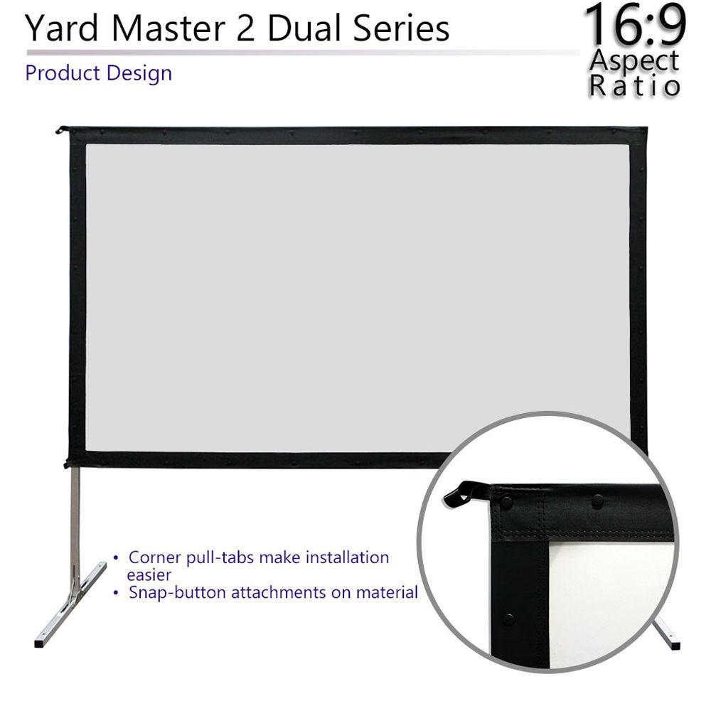 Elite Screens 150" Portable Outdoor Indoor Movie Theater Front and Rear Projector Screen