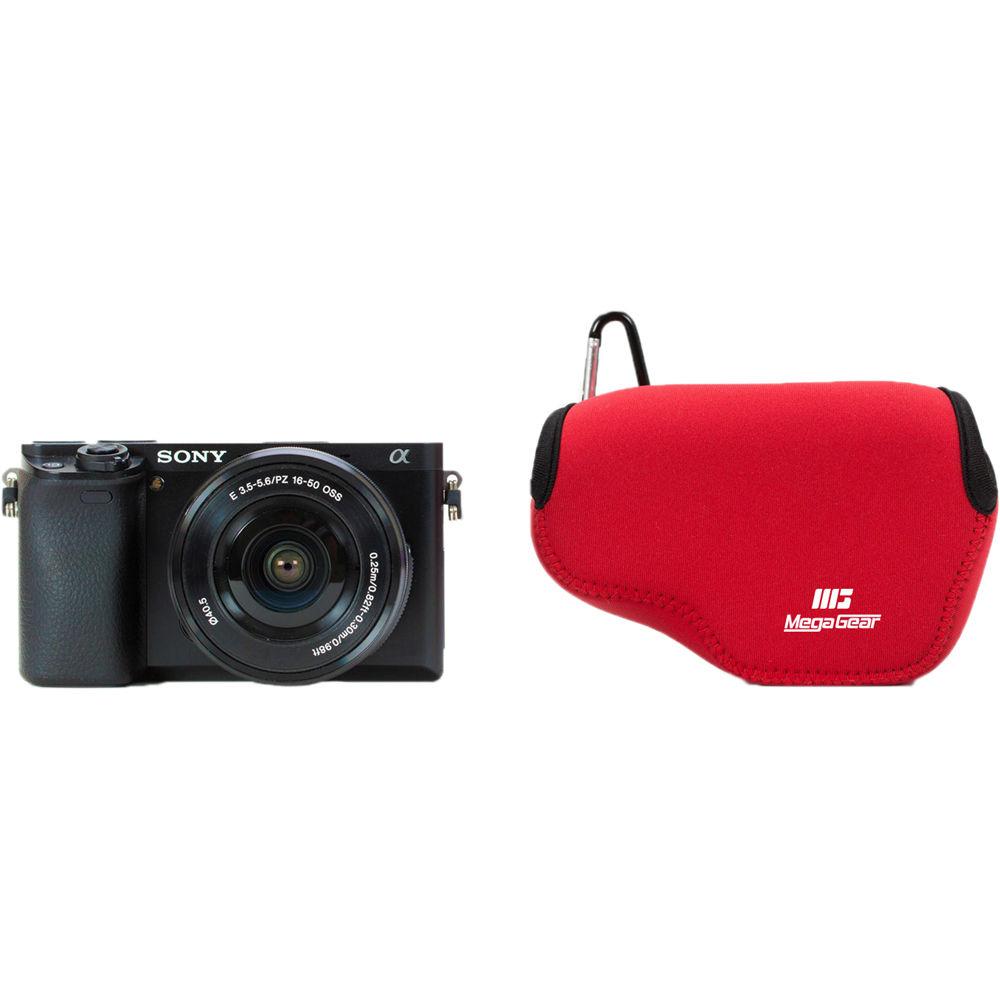 MegaGear Ultra-Light Neoprene Case for Sony Alpha NEX-5R, NEX-5N, or NEX-5 with 16-50mm