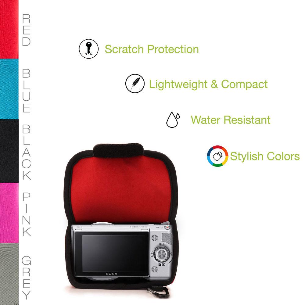 MegaGear Ultra-Light Neoprene Case for Sony Alpha NEX-5R, NEX-5N, or NEX-5 with 16-50mm