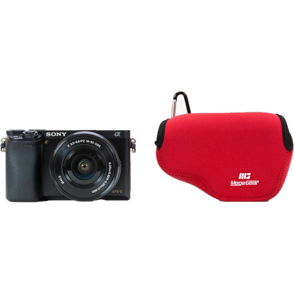 MegaGear Ultra-Light Neoprene Case for Sony Alpha NEX-F3, NEX-7, or NEX-6 with 16-50mm