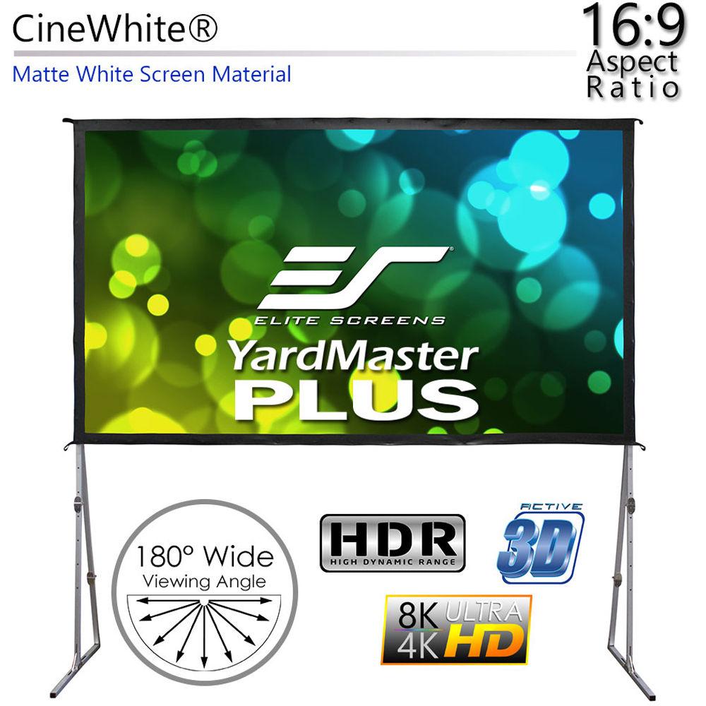Elite Screens Yard Master Plus 100" 16:9 4K Indoor Outdoor Portable