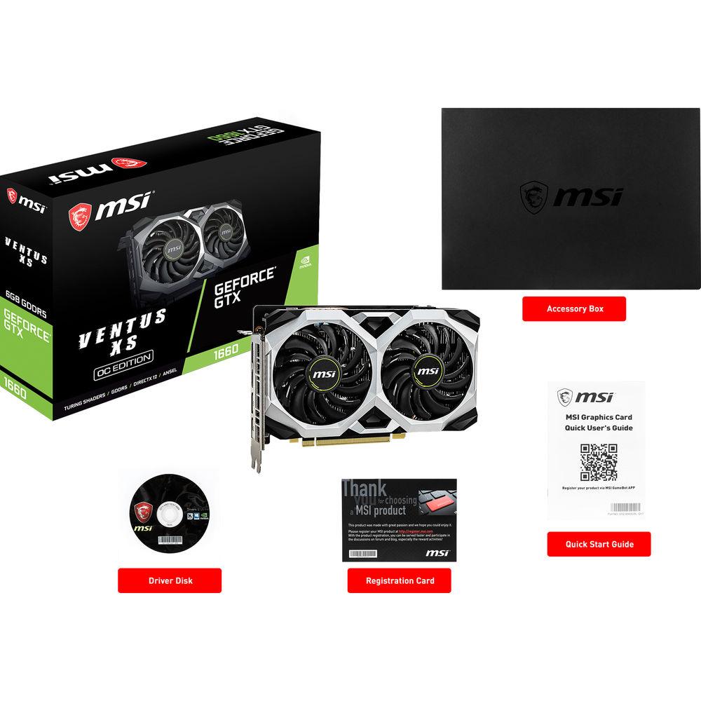 MSI GeForce GTX 1660 VENTUS XS OC Graphics Card