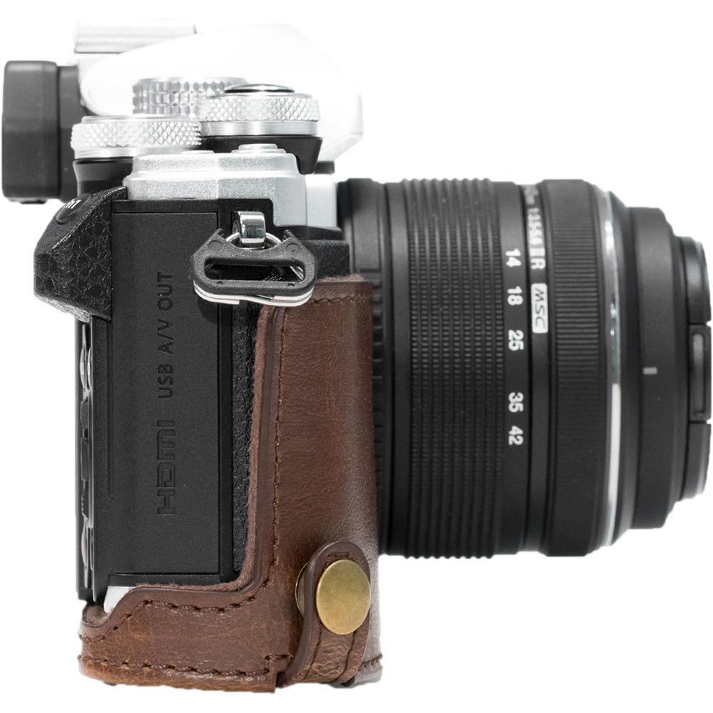 MegaGear Ever Ready PU Leather Case and Strap for Olympus OM-D E-M10 Mark II with 14-42mm Lens