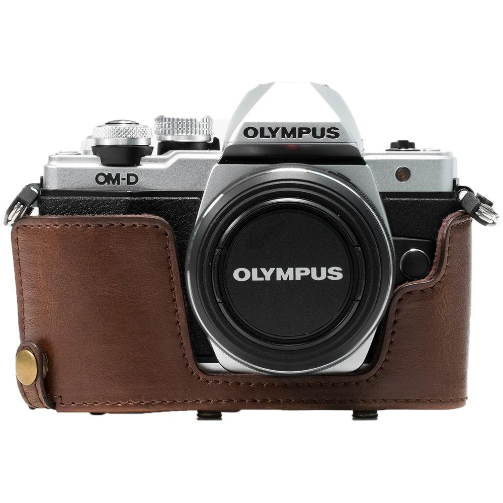 MegaGear Ever Ready PU Leather Case and Strap for Olympus OM-D E-M10 Mark II with 14-42mm Lens