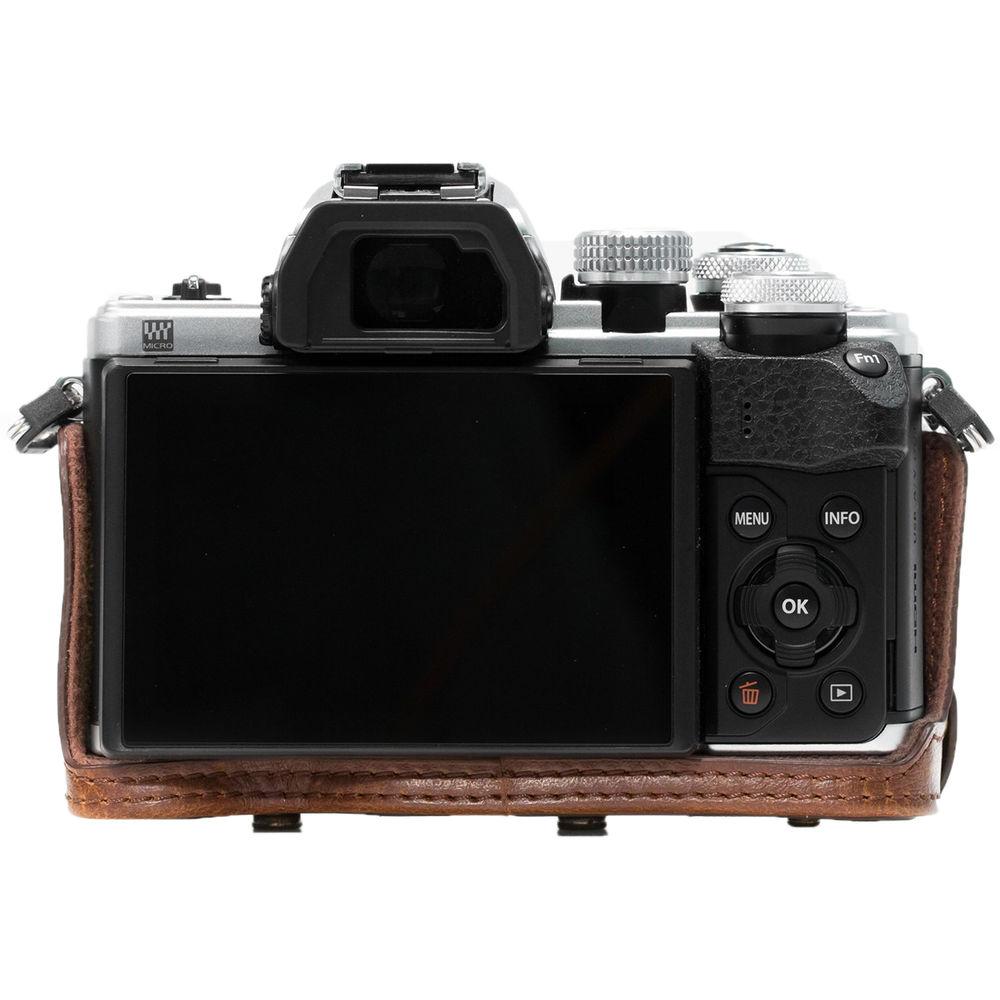 MegaGear Ever Ready PU Leather Case and Strap for Olympus OM-D E-M10 Mark II with 14-42mm Lens