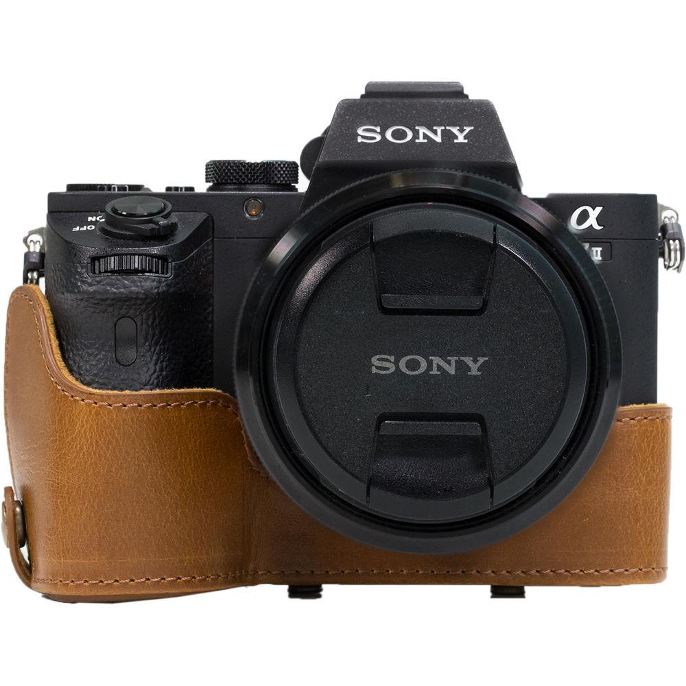 MegaGear Ever Ready PU Leather Case & Strap for a7S II, a7R II, a7 II with 28-70mm