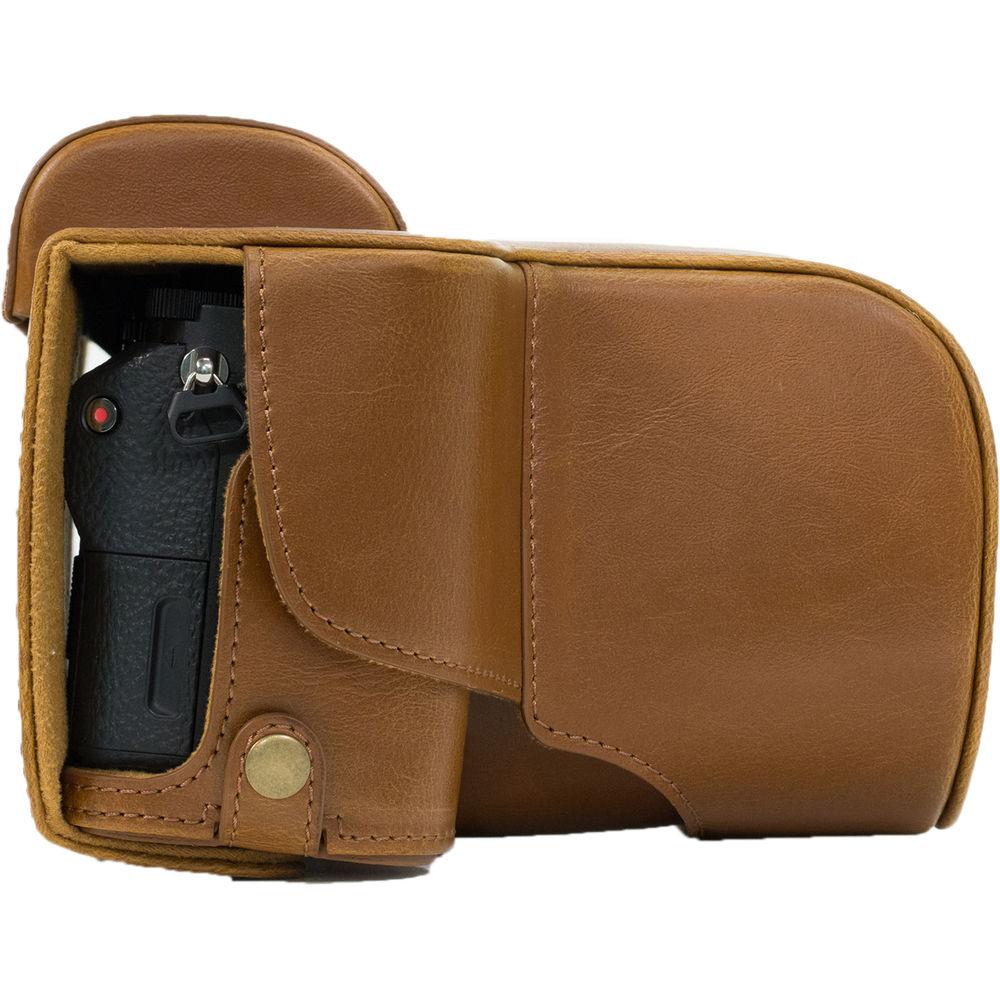 MegaGear Ever Ready PU Leather Case & Strap for a7S II, a7R II, a7 II with 28-70mm