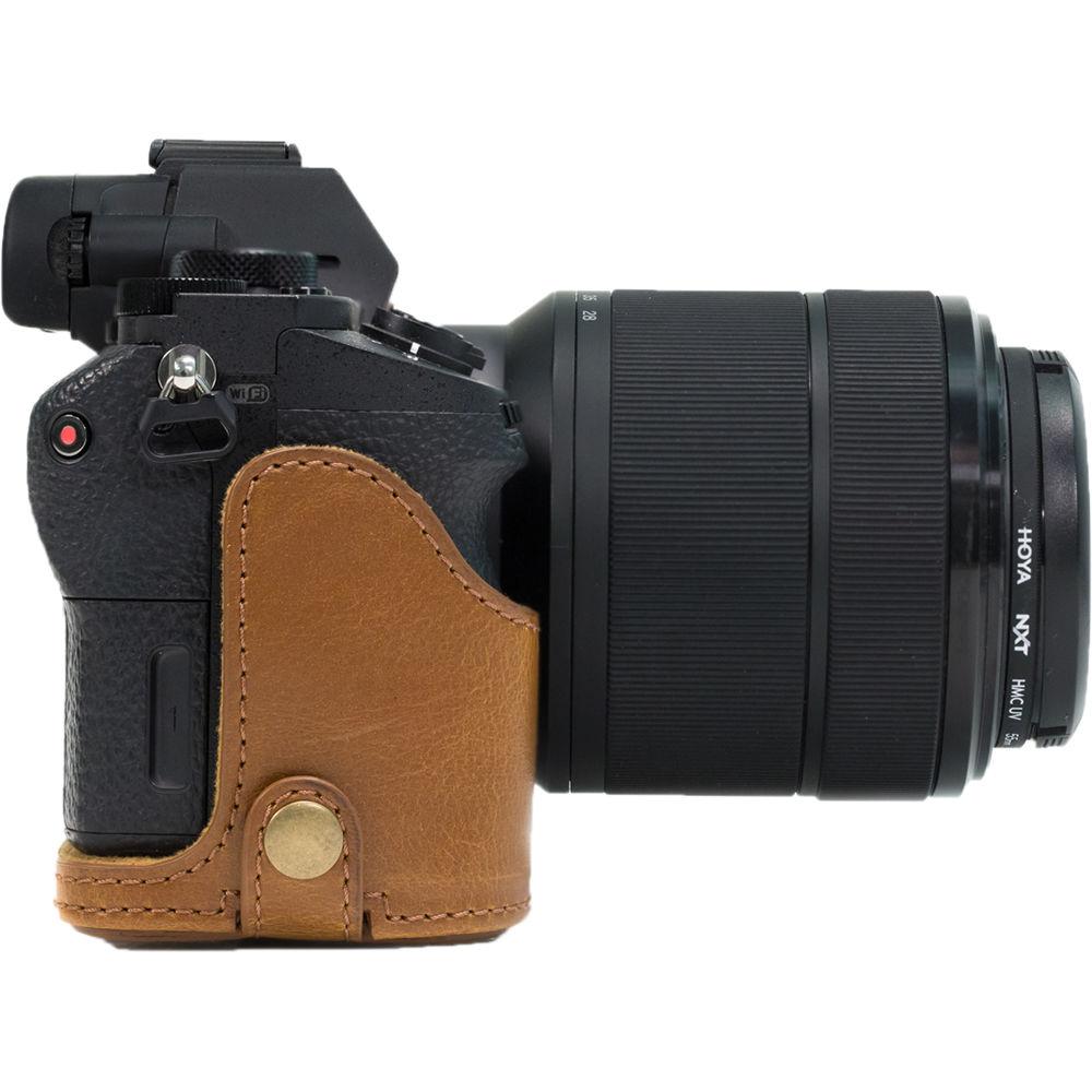MegaGear Ever Ready PU Leather Case & Strap for a7S II, a7R II, a7 II with 28-70mm