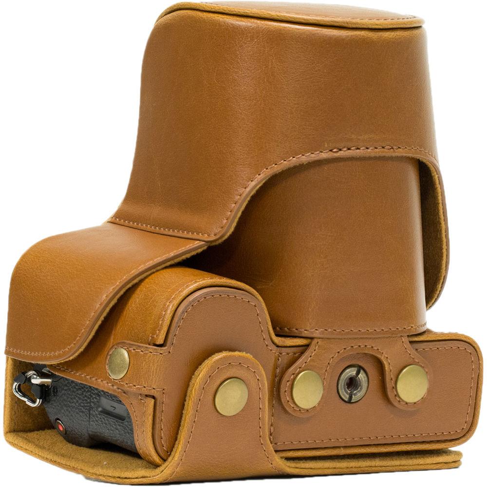 MegaGear Ever Ready PU Leather Case & Strap for a7S II, a7R II, a7 II with 28-70mm