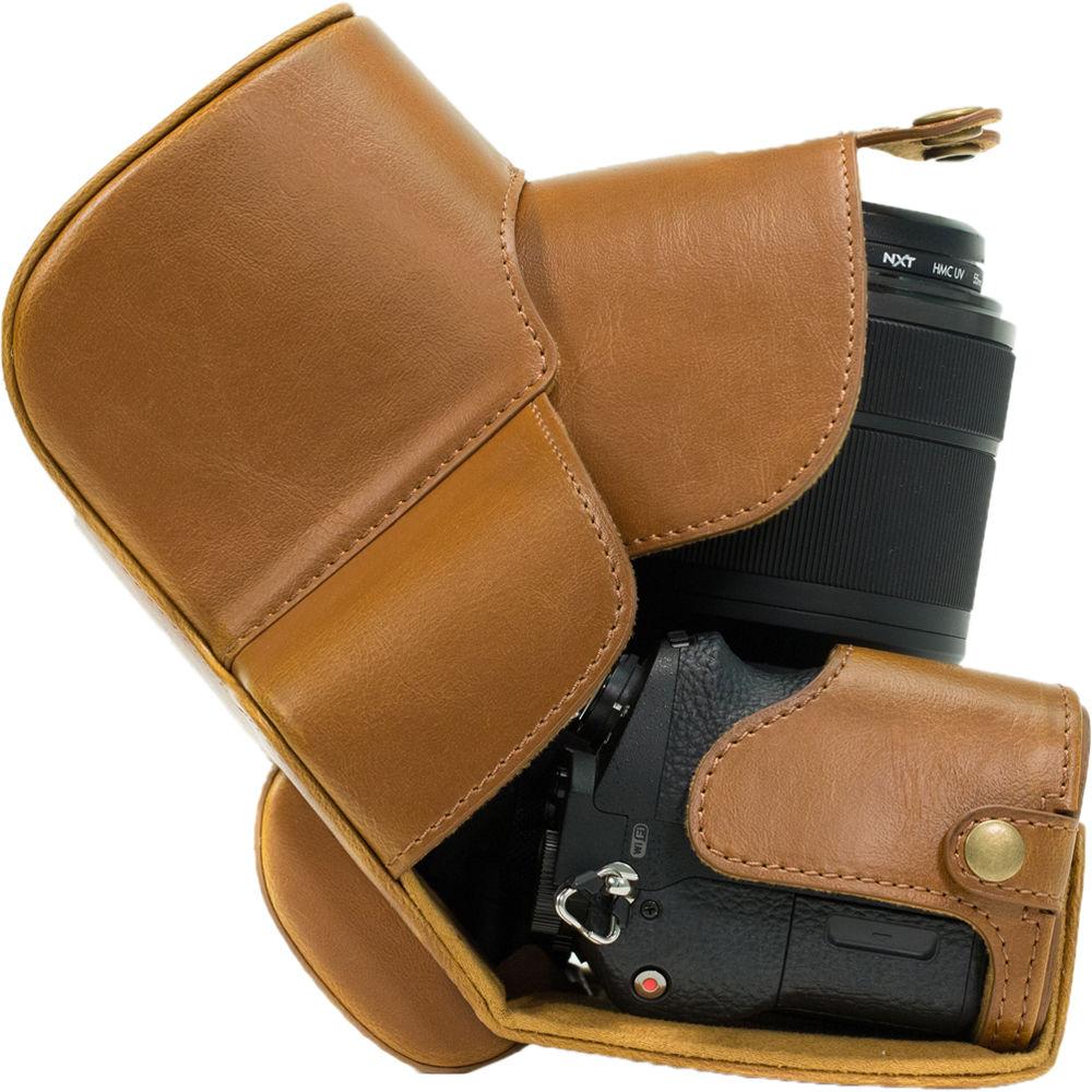 MegaGear Ever Ready PU Leather Case & Strap for a7S II, a7R II, a7 II with 28-70mm