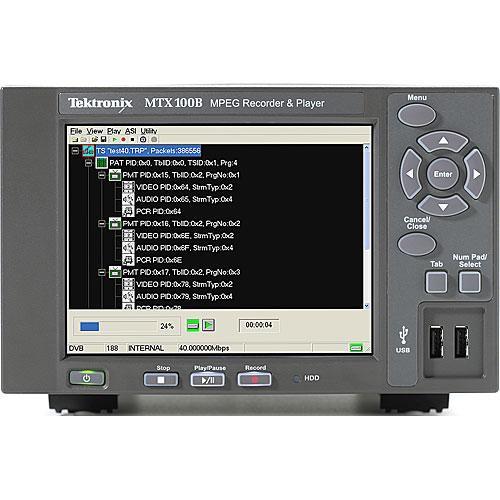 Tektronix MTX100B MPEG-2 Recorder and Player