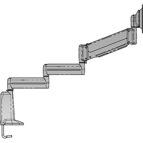 Chief KCB110S Flat Panel Height-Adjustable Triple Arm Desk Mount