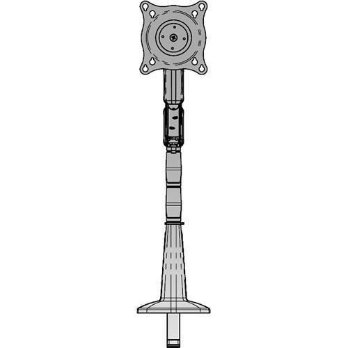 Chief KCB110S Flat Panel Height-Adjustable Triple Arm Desk Mount