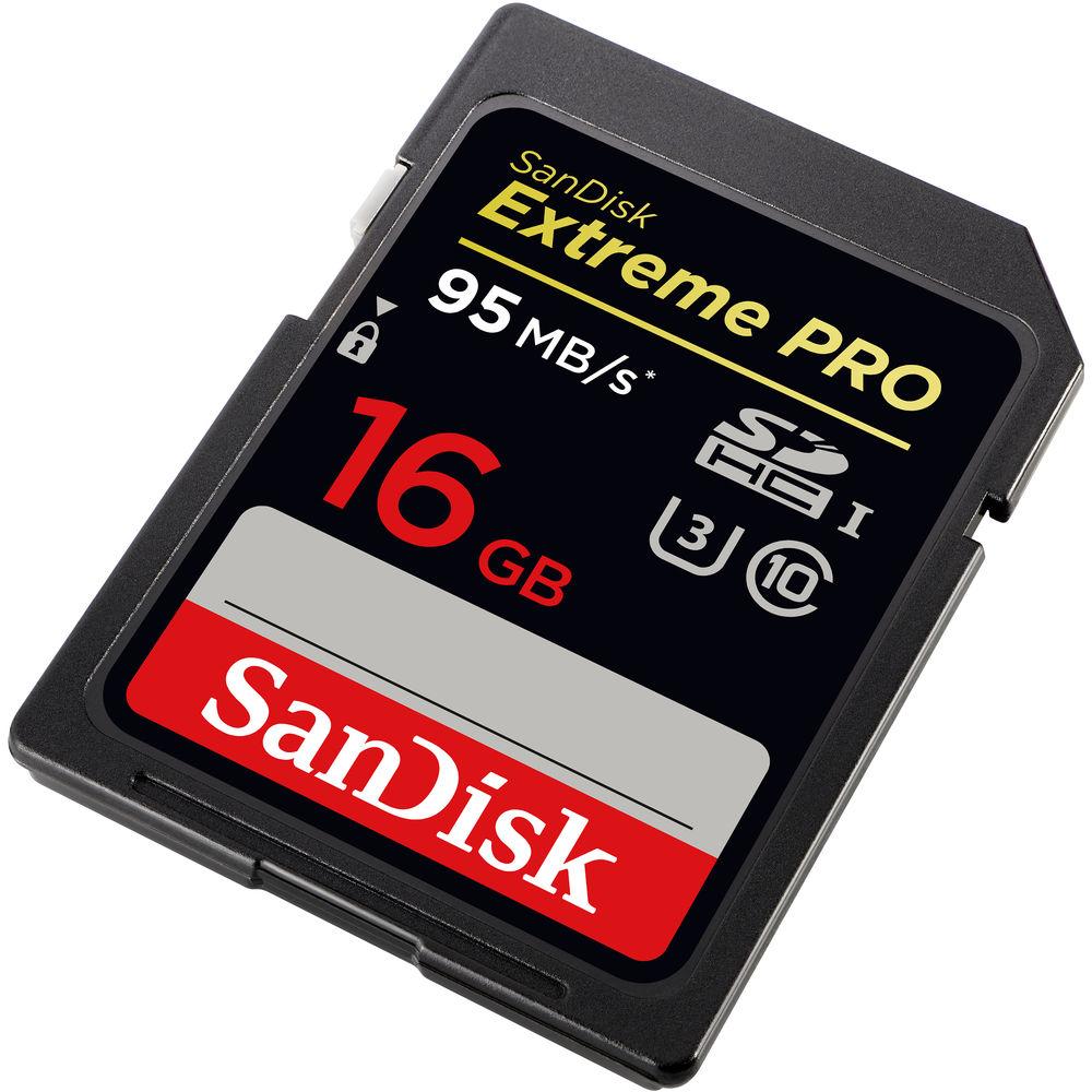 SanDisk 16GB Extreme PRO UHS-I SDHC Memory Card